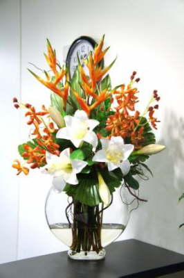 db_Flower_Illusions_orange_orchids_with_white_lilies