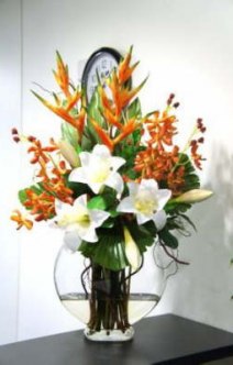 db_Flower_Illusions_orange_orchids_with_white_lilies